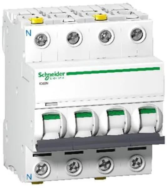 Schneider Electric Acti9 iC60N 3P-N 16A Terminal doble Característica C 6/10kA 230V Ancho 72mm