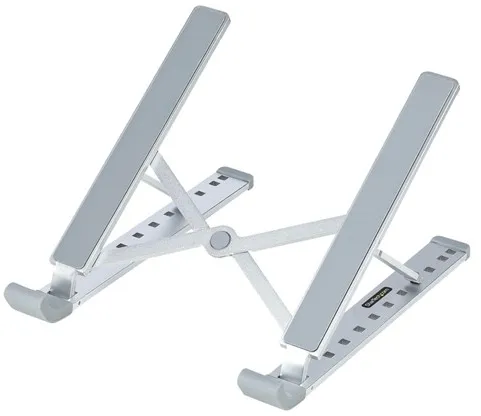 StarTech.com Soporte Elevador Plegable para Portátil, Portátil, Altura Ajustable, Ergonómico, Marco de Aluminio Ventilado, Soporta 22lb (10Kg)
