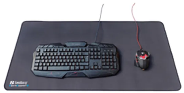 Alfombrilla de escritorio para juegos XXXL, negra (90x45cm)